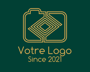 Vlogger - Yellow Maze Digicam logo design