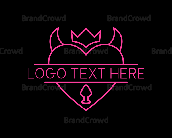 Heart Horn Seductive Stripper Logo