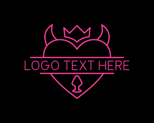 Heart Horn Seductive Stripper Logo