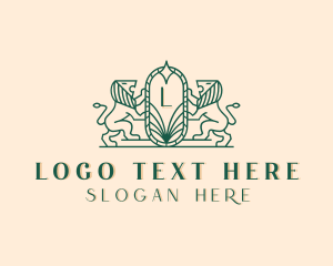 Upscale - Elegant Lion Crest logo design