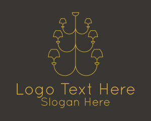 Minimalist Gold Chandelier  Logo