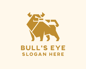 Golden Premium Bull logo design