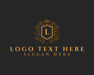 Liquor - Heraldic Royalty Crown Shield logo design