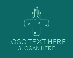 Coding - Medical Technology Cross logo design