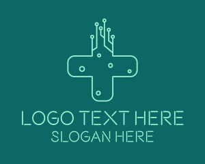 Hospital - Medical Technology Cross logo design