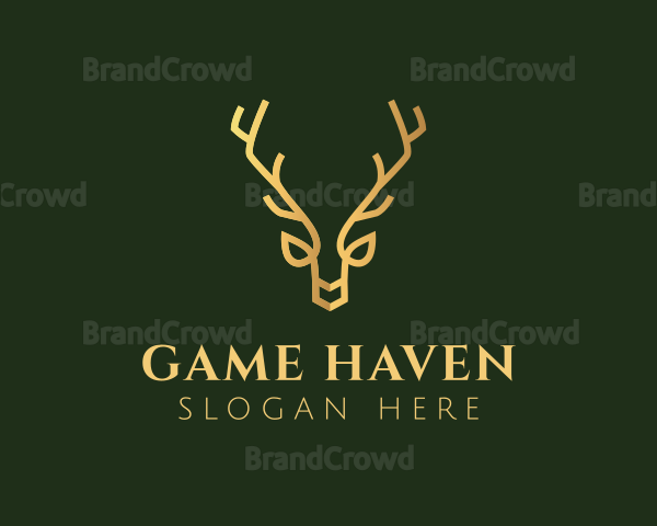 Gold Luxe Antler Logo