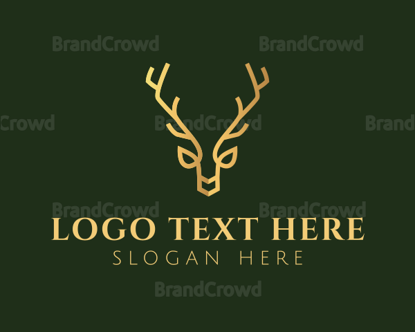 Gold Luxe Antler Logo