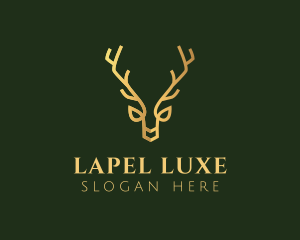 Gold Luxe Antler logo design