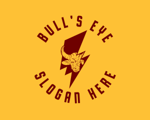 Lightning Angry Bull logo design