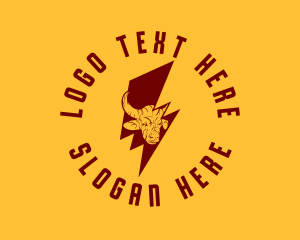 Texas - Lightning Angry Bull logo design