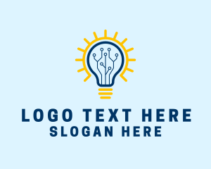 Solar - Solar Electronics Bulb logo design