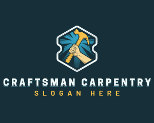 Carpenter - Carpenter Hammer Construction logo design