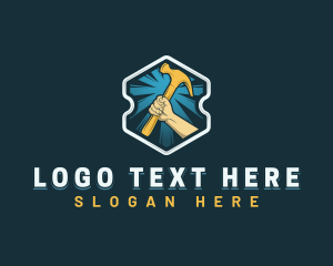 Industrial - Carpenter Hammer Construction logo design