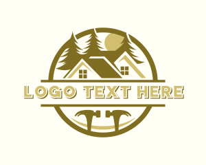 Roofing - Roofing Repair Hammer Construction logo design