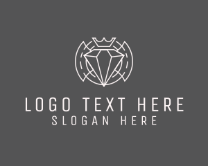 Lapidary - Diamond Jewelry Crown logo design