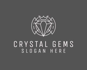 Diamond Jewelry Crown logo design