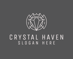 Diamond Jewelry Crown logo design