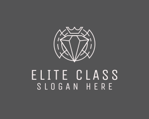 Diamond Jewelry Crown logo design