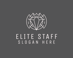 Diamond Jewelry Crown logo design