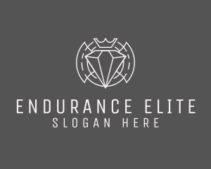 Diamond Jewelry Crown logo design