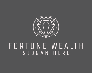 Fortune - Diamond Jewelry Crown logo design