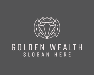 Fortune - Diamond Jewelry Crown logo design