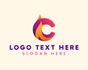 Lettermark - Advertising Multimedia Fire Letter C logo design