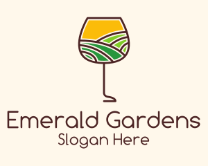 Wine Glass Vineyard Logo