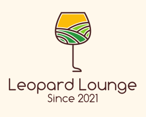 Wine Glass Vineyard logo design