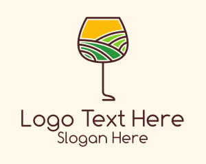 Wine Glass Vineyard Logo