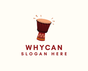 Performer - African Tribal Drum Instrument logo design