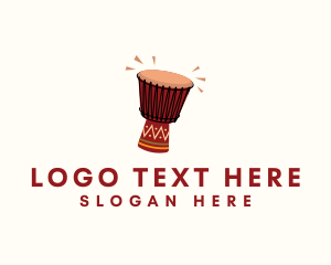 Music Festival - African Tribal Drum Instrument logo design