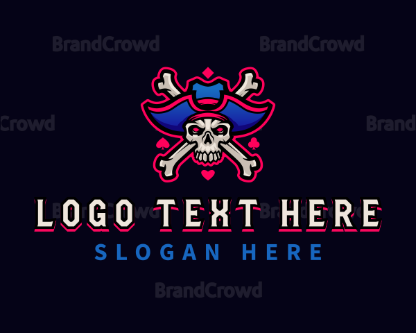 Pirate Casino Skull Logo