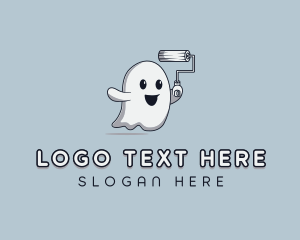 Spooky - Spirit Painter Ghost logo design