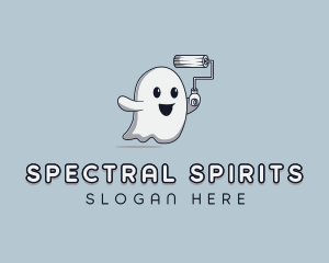 Spirit Painter Ghost logo design