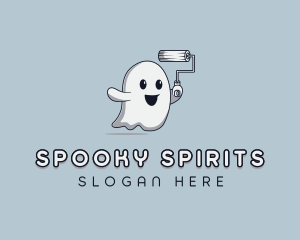 Spirit Painter Ghost logo design