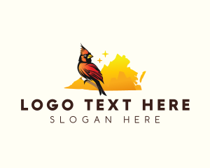 State Animal - Virginia Cardinal Bird logo design