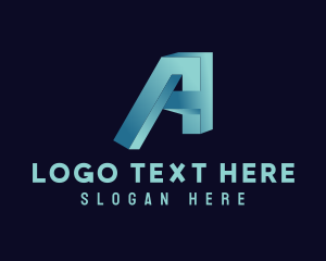 Letter A - 3D Business Letter A logo design