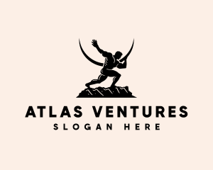 Atlas Muscular Globe logo design