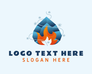 Ice - Fire Snow Temperature logo design