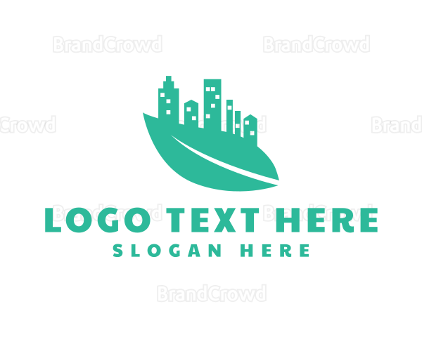 Leaf Building Skyline Logo