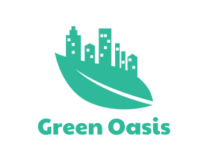 Green Leaf City logo design