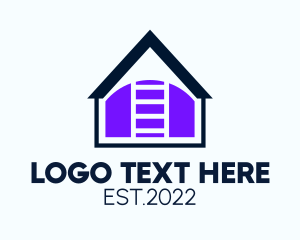 Subdivision - House Ladder Basement logo design