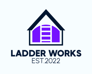 House Ladder Basement  logo design