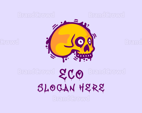 Skull Graffiti Art Logo