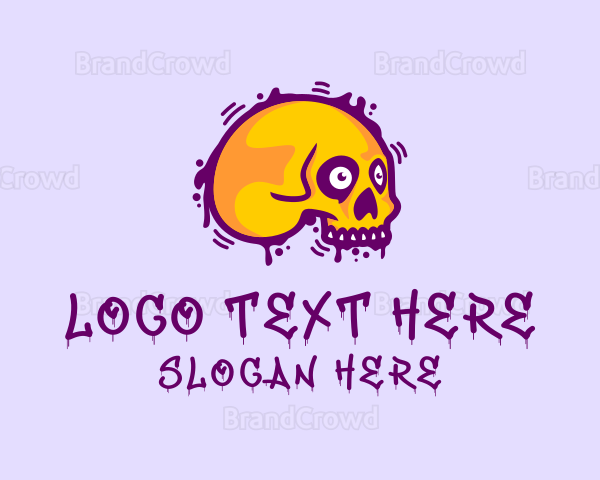 Skull Graffiti Art Logo