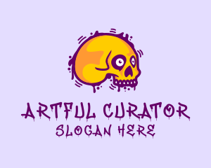 Skull Graffiti Art logo design