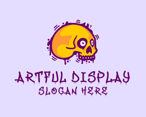 Skull Graffiti Art logo design