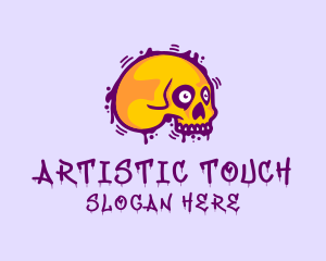 Skull Graffiti Art logo design