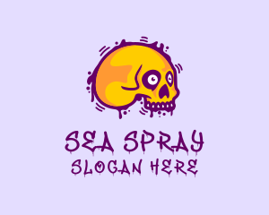 Skull Graffiti Art logo design